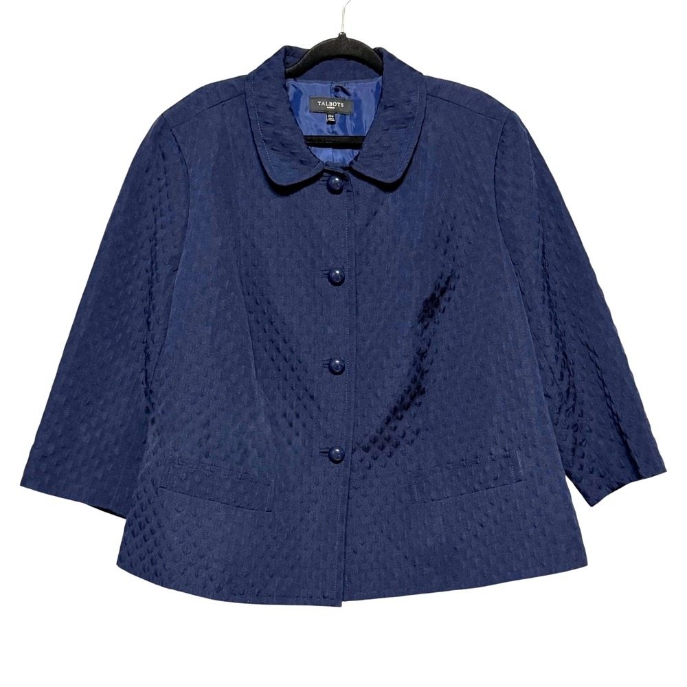 Talbots Classic Heritage Quilted Jacket Women Plus 22W Timeless Minimalist Chic